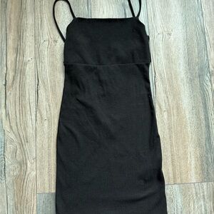 Forever 21 Black Midi Dress with Spaghetti Straps